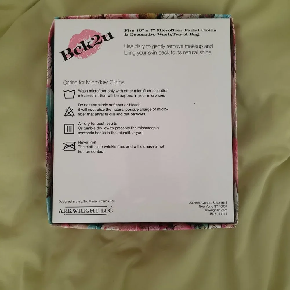 Microfiber makeup removal cloths